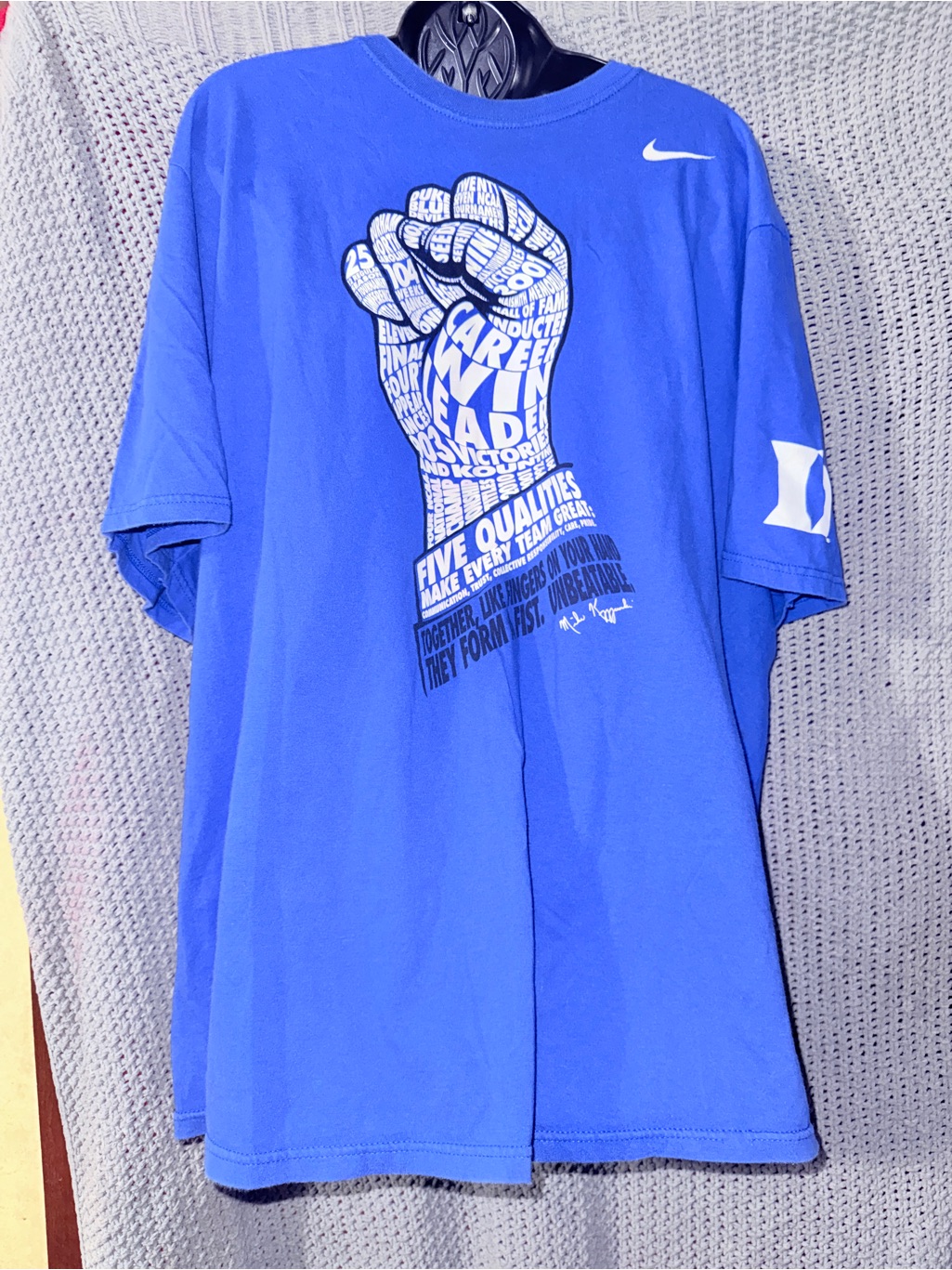 Nike Duke Coach K 903 Wins Shirt.